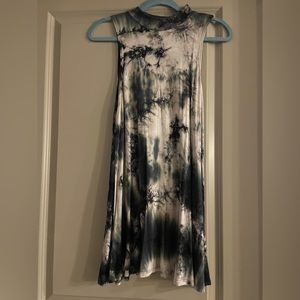 audrey 3+1 tie dye high neck dress
